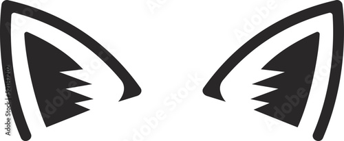 Cat Ear Icon. vector illustration.