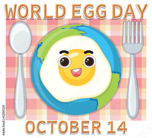 World egg day banner or logo design
