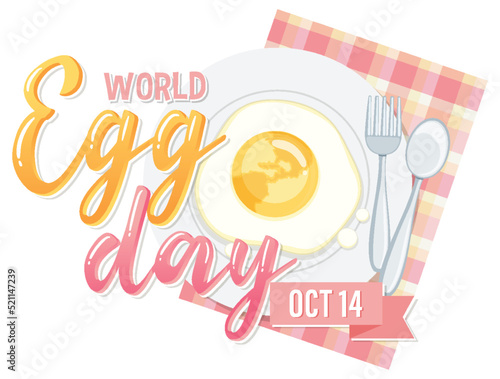 World egg day banner or logo design