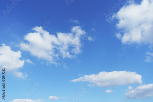 blue sky and white cloud on background