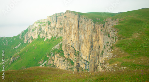 Cliff in nature. Armenia. Summer time