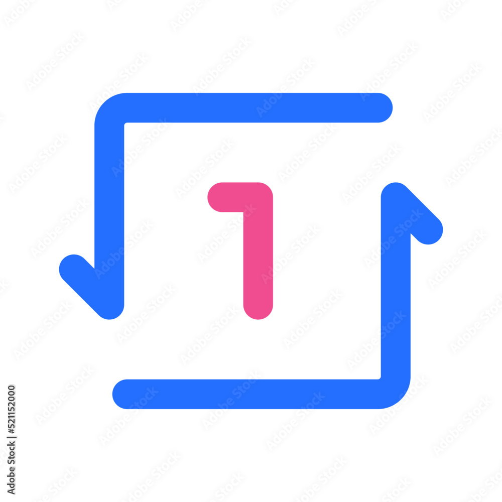 Repeat Icon with Two Tone Color Repeat Icon with Two Tone Color