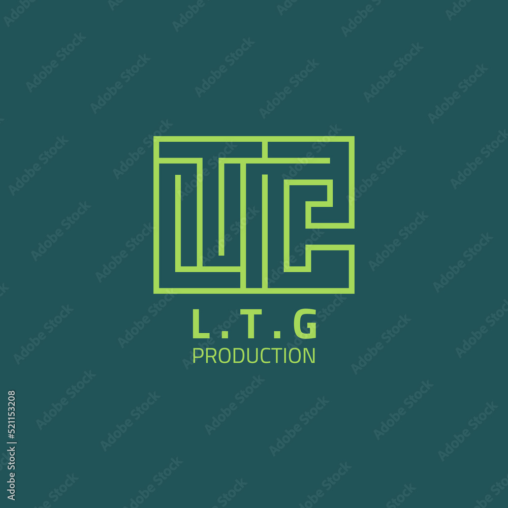 A multi-letter logo formed from a unique maze line. A multi-letter logo formed from a unique maze line.