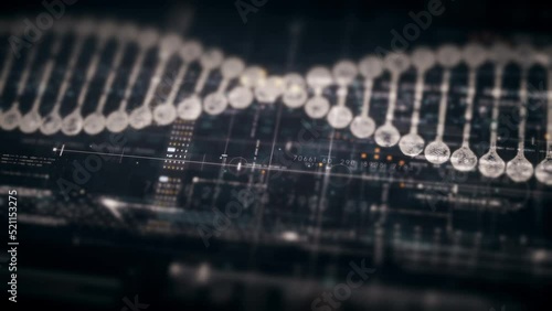 Wallpaper Mural Futuristic hi-tech user interface DNA head up display elements with digital data information display for background computer desktop screen Torontodigital.ca