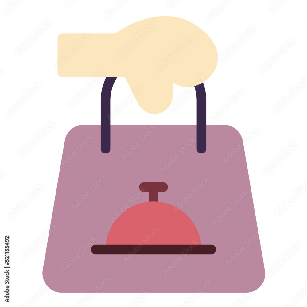 Fototapeta premium Food delivery , Online Delivery Service flat icon.