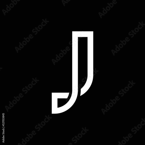 modern monogram letter J logo design photo