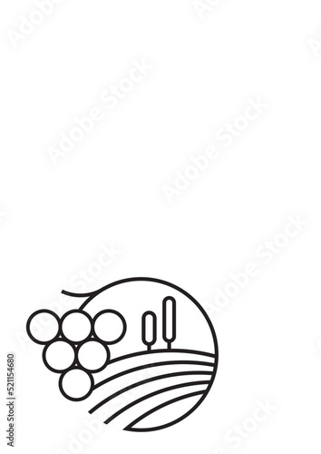 Wine emblem for your projects. Abstract illustration.