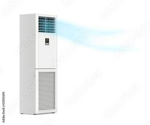 Big floor standing air conditioner blowing cold air