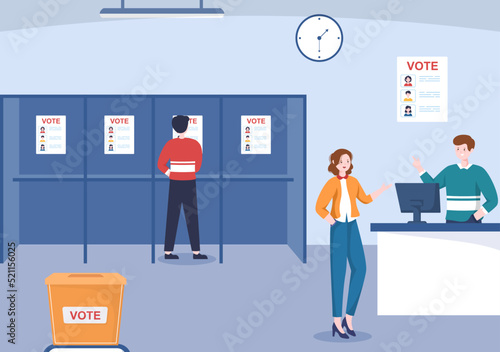 Political Candidate Cartoon Hand Drawn Illustration with Debates Concept for Promotion, Election Campaign, Active Discussion and Get Votes