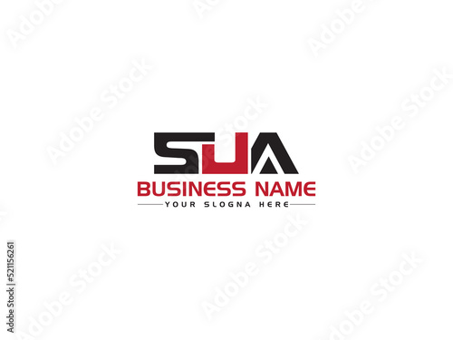 Letter SUA s u a Logo Icon Vector Image Design With Unique Three Alphabet Letter Art For Your Any Type Of Business