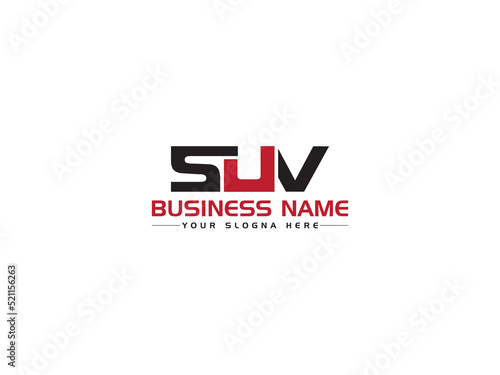 Letter SUV s u v Logo Icon Vector Image Design With Unique Three Alphabet Letter Art For Your Any Type Of Business