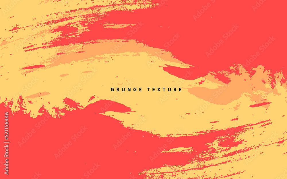 Abstract grunge texture orange paintbrush background