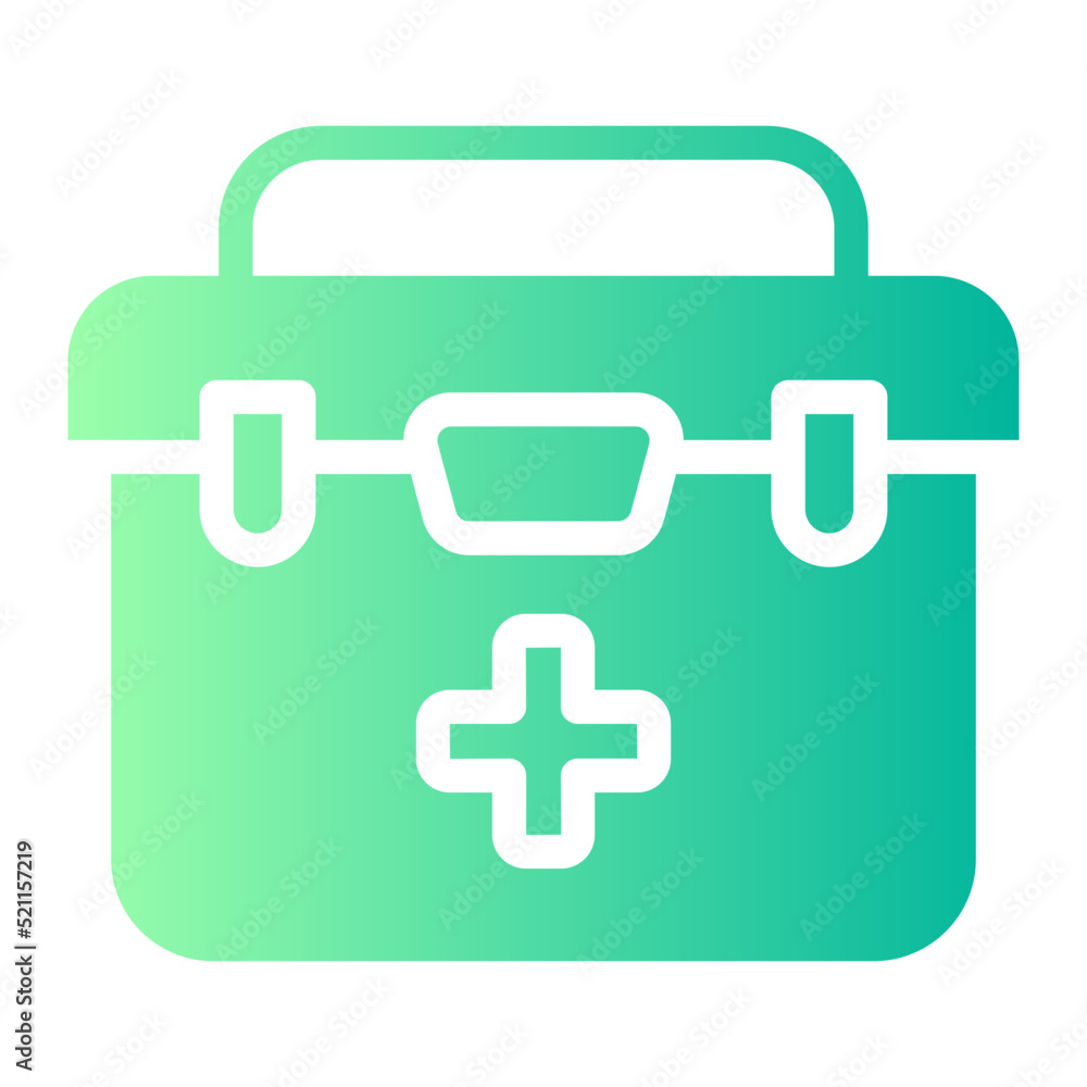 Obraz premium first aid kid gradient icon