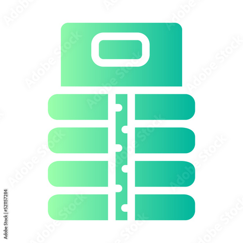 sleeping bad camping gradient icon