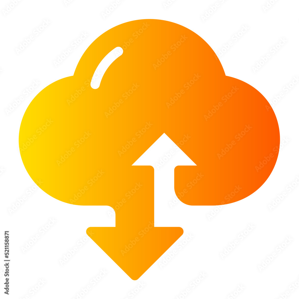 cloud computing gradient icon
