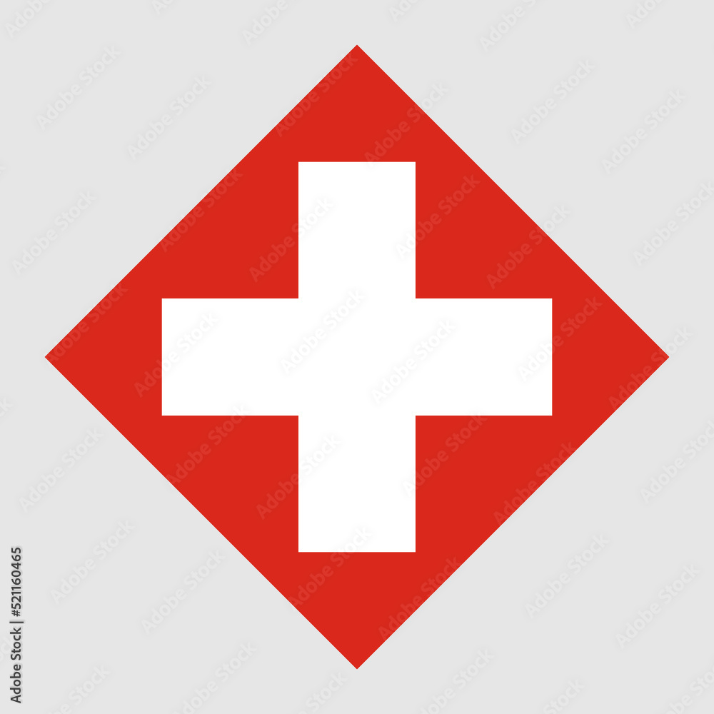 Obraz premium Switzerland flag, official colors. Vector illustration.