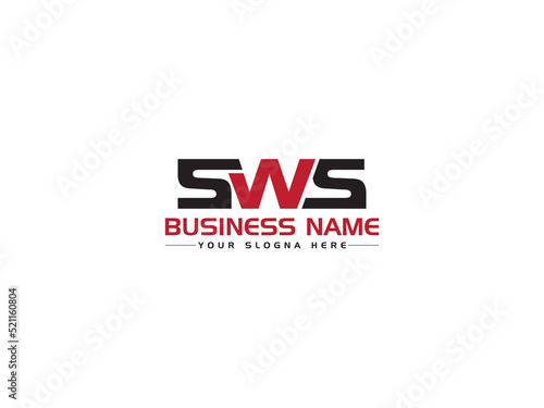 Monogram SWS Logo Letter, Creative SW s w s Logo Icon Vector Image Design For Your Any Type Of Business Or Brand photo