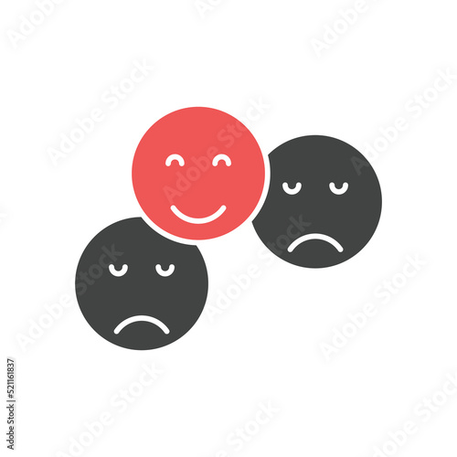 Smiley icons symbol vector elements for infographic web