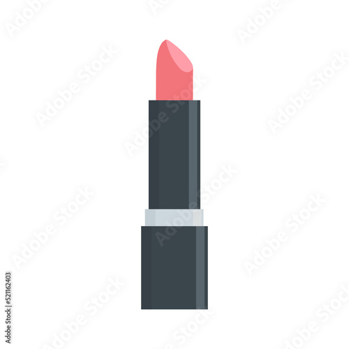 Pink black lipstick for makeup. Element of cosmetics and beauty. Vector illustration isolated on white background photo