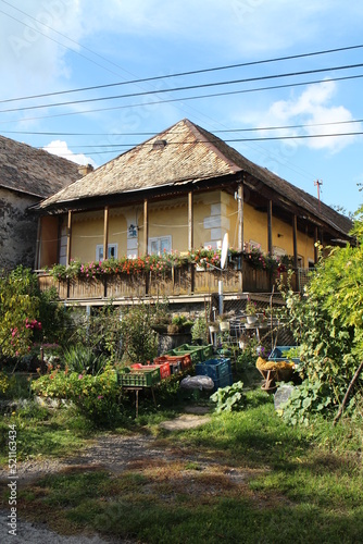 Neglected old rural house in Praha village, Lucenec district, in south of central Slovakia photo