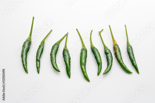green pepper on a white background