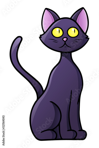 Cat cartoon illustration isolated on white background