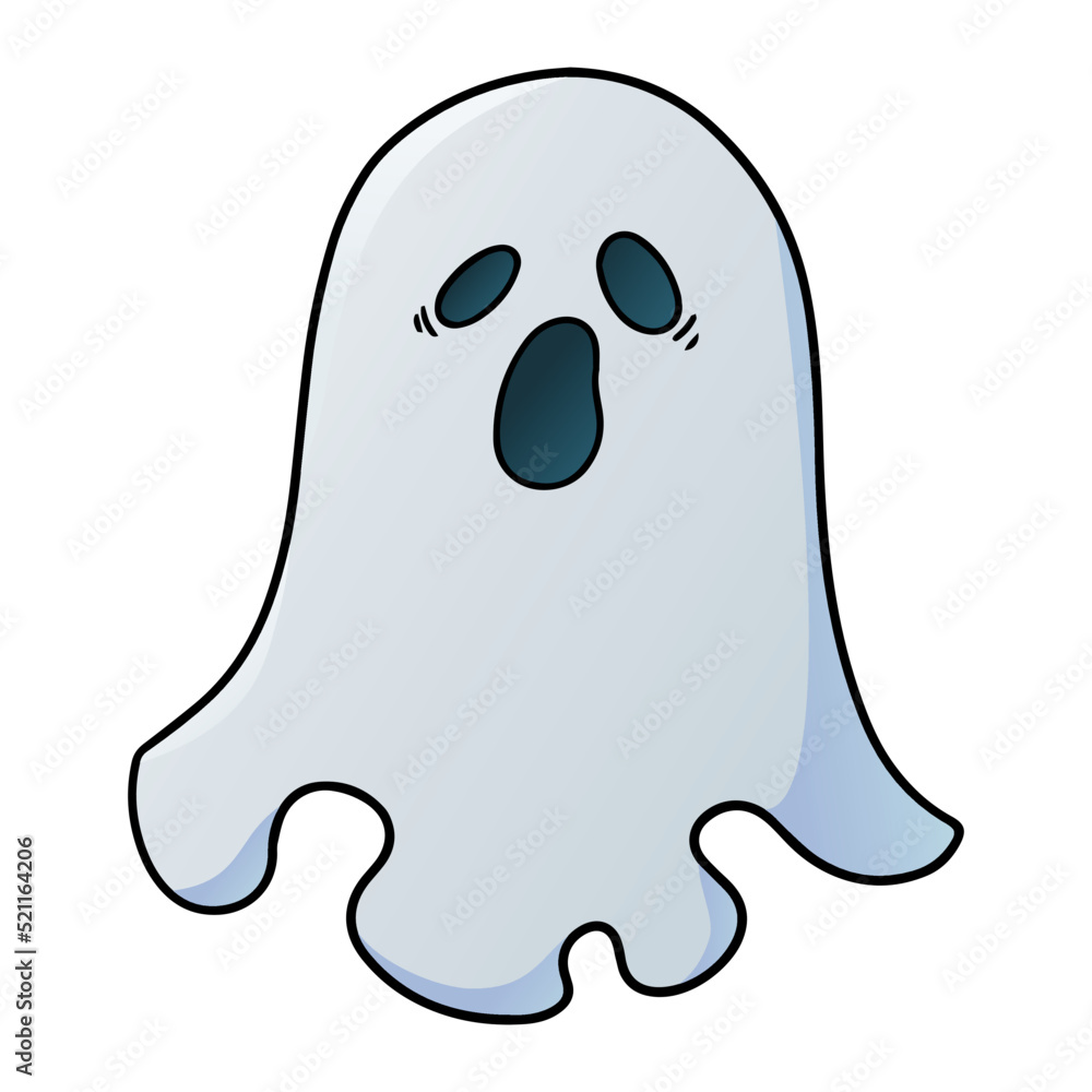 Ghost cartoon illustration isolated on white background Ghost cartoon illustration isolated on white background