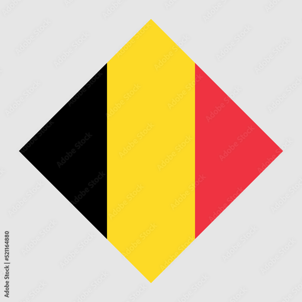 Fototapeta premium Belgium flag, official colors. Vector illustration.