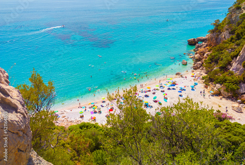 Fototapeta Naklejka Na Ścianę i Meble -  Sardegna (Italy) - The wild east coast of Sardinia region, in the area of Gallura and Supramonte mountain range, with Santa Maria Navarrese and La Caletta port town, La Cinta and Cala Luna beach