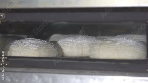 White cheb bake in the oven photo