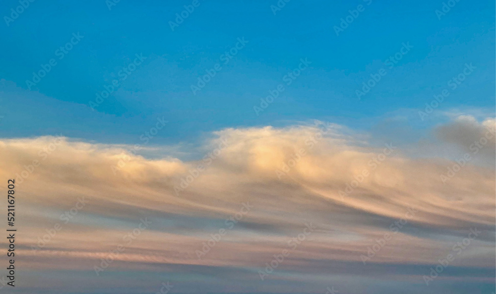 Clouds in the blue sky. High quality photo