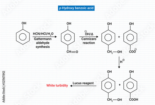 p-hydroxybenzoic acid is a monohydroxybenzoic acid that is benzoic acid carrying a hydroxy substituent at C-4 of the benzene ring. photo