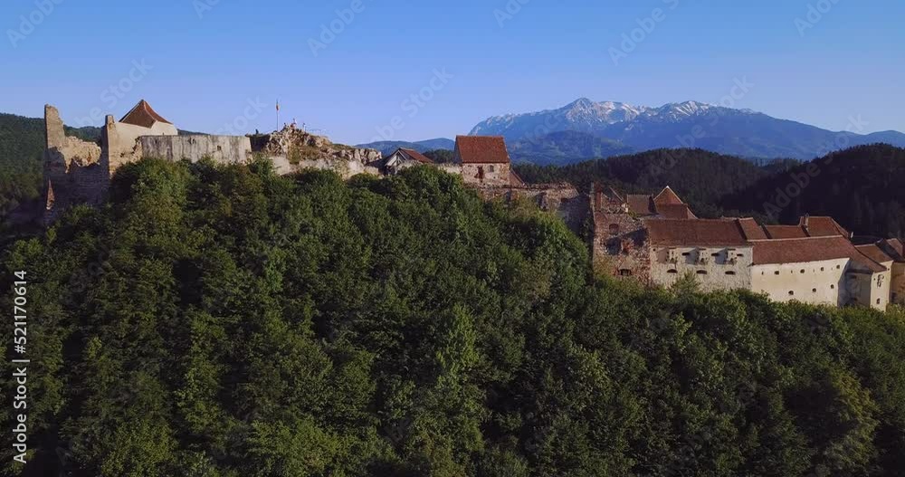 Romanian Ancient Citadel in Rasnov on the Mountain Romanian Ancient Citadel in Rasnov on the Mountain
