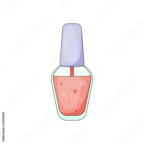 Bottle of gel nail polish for manicure and pedicure on a white background