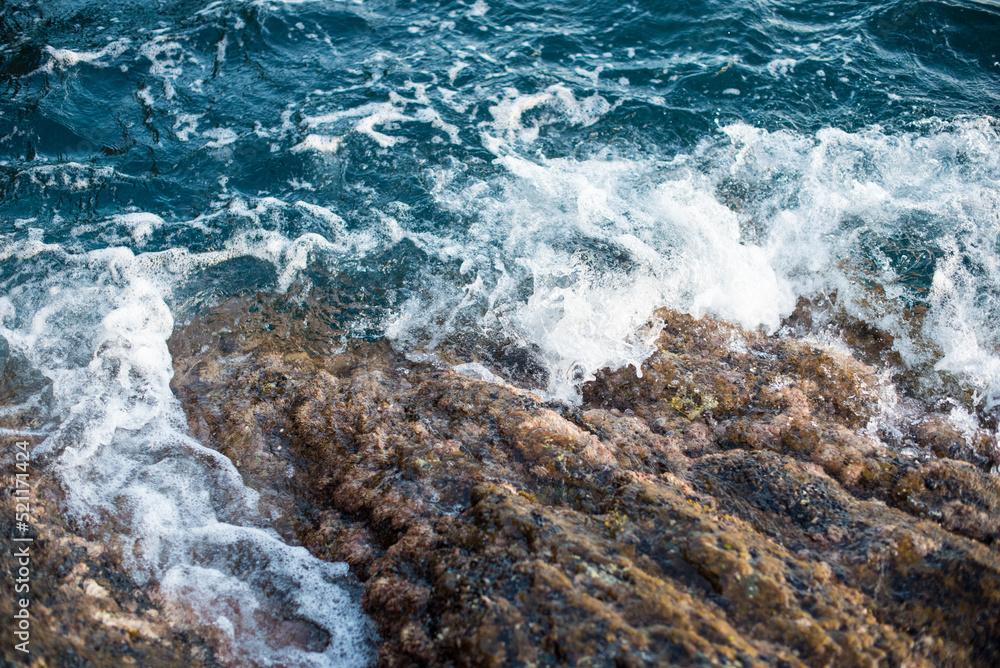 sea waves on the rocks