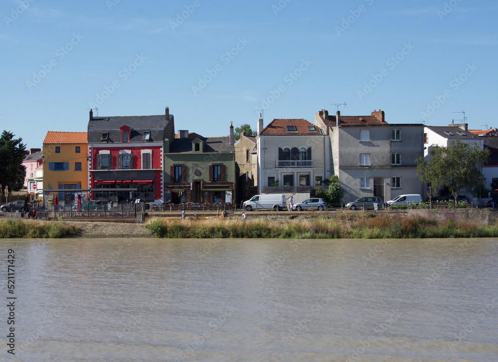 Port of trentemoult. Estuary of the Loire river, France. 