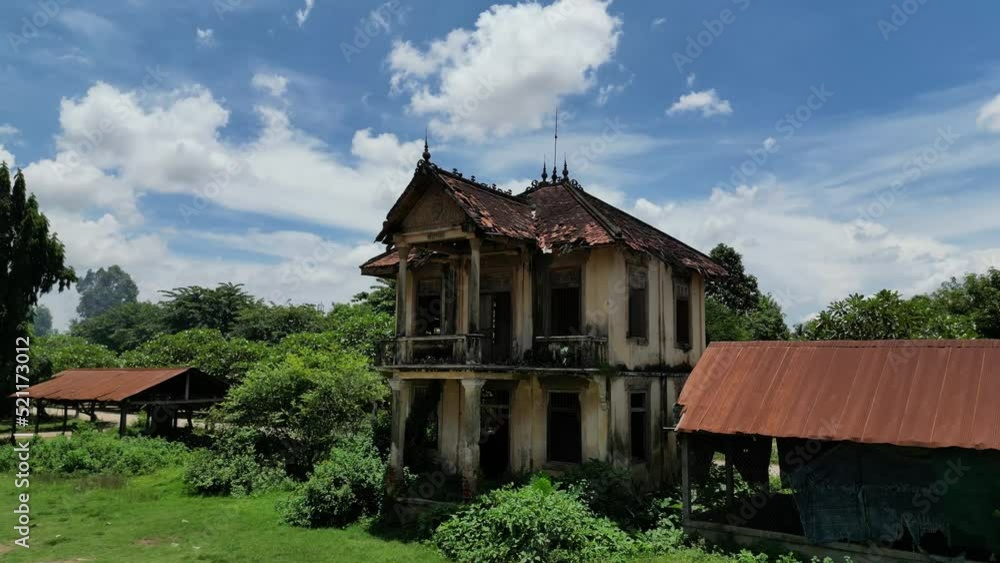 Abandonned house in Samaki pagoda, north of Koh Dach (Silk Island) in Cambodia. Regarding to locals this place should be haunted !!! Abandonned house in Samaki pagoda, north of Koh Dach (Silk Island) in Cambodia. Regarding to locals this place should be haunted !!!