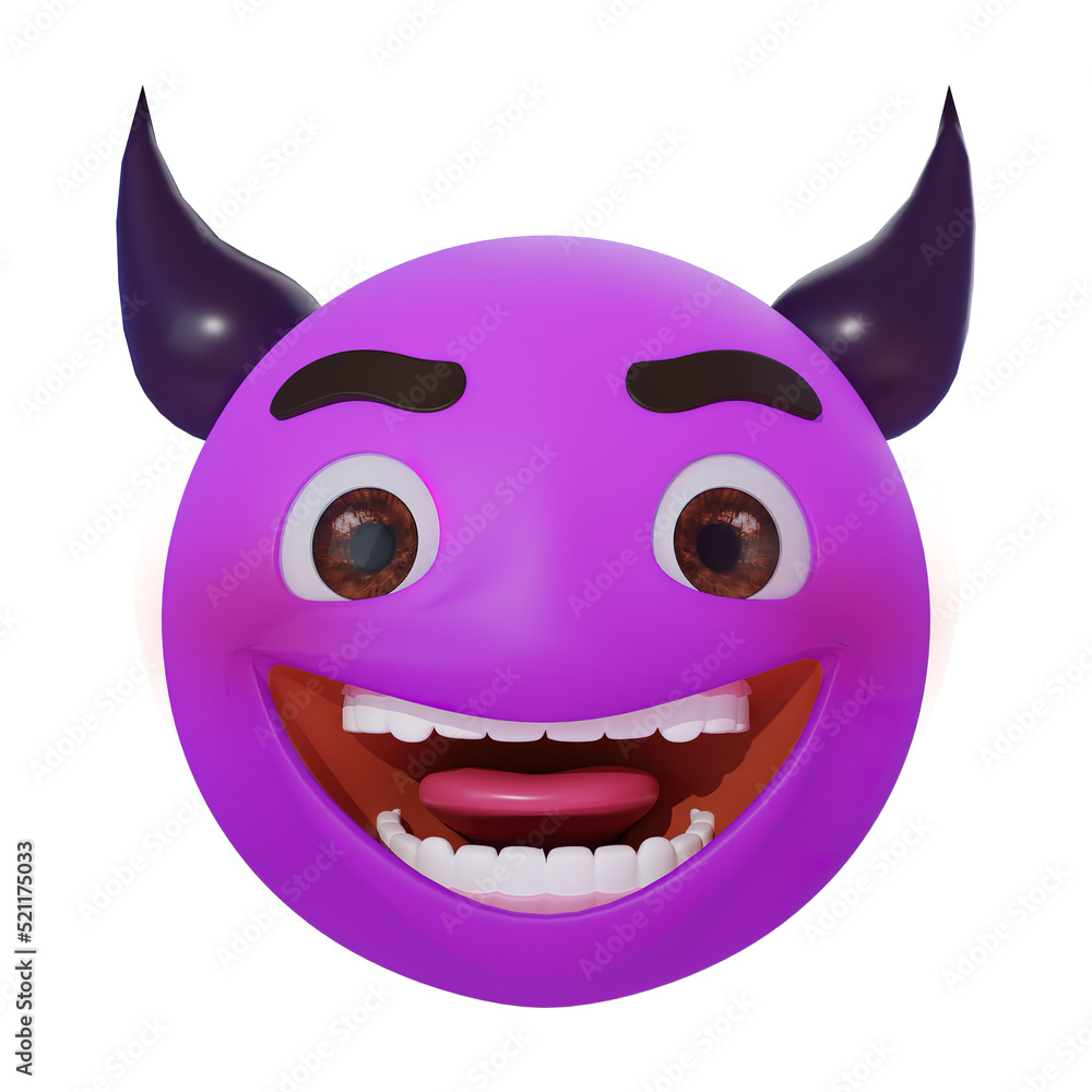 3d emoji devil blue monster smiley face 3d emoji devil blue monster smiley face