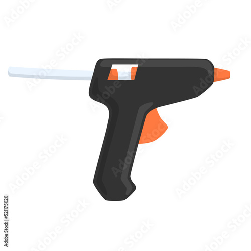 hot glue gun black plastic for art craft vector illustration