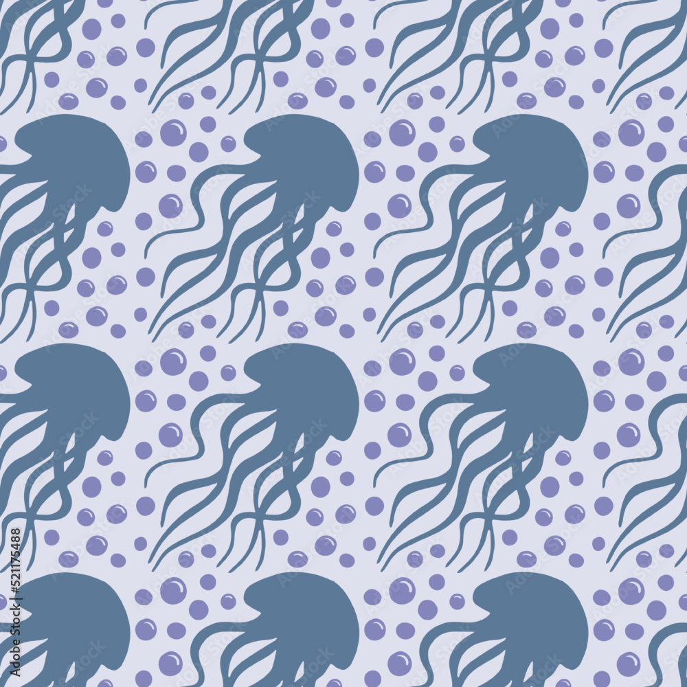 Naklejka premium Surface pattern, vector illustration in simple flat style, .flowing freeform