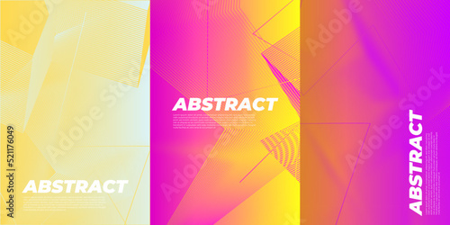 Company identity brochure template collection. Business presentation vector A4 vertical orientation front page mock up set. Corporate report cover abstract geometric illustration design layout bundle.