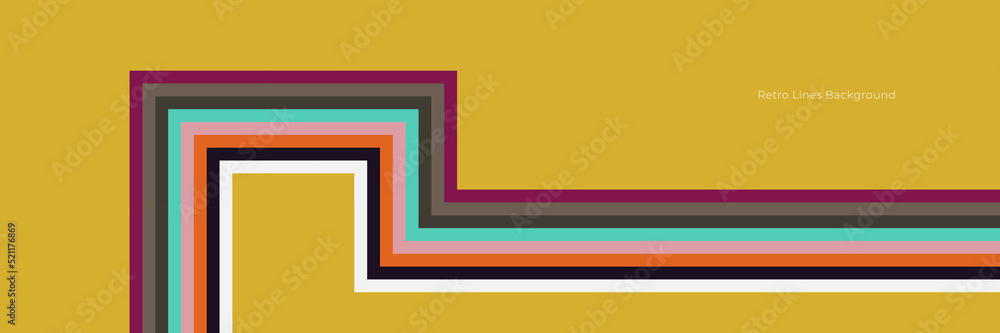 Abstract 1970's background design in simple retro style with stripes. Vector illustration. Abstract 1970's background design in simple retro style with stripes. Vector illustration.