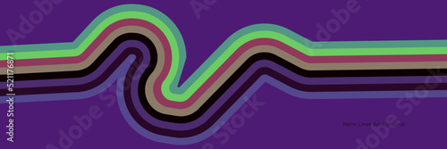 Abstract 1970's background design in simple retro style with stripes. Vector illustration.
