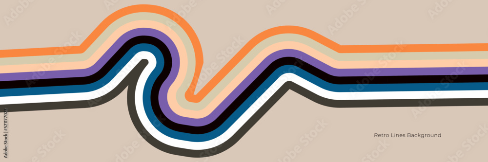 Abstract 1970's background design in simple retro style with stripes. Vector illustration. Abstract 1970's background design in simple retro style with stripes. Vector illustration.