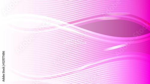 Pink paper waves abstract banner design. Elegant wavy vector background