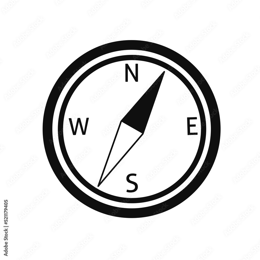 compass icon vector with simple design compass icon vector with simple design