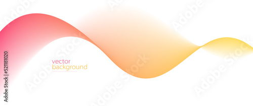 Flowing color curve shape with soft gradient vector abstract background, relaxing and tranquil art, ease and tranquil image. photo