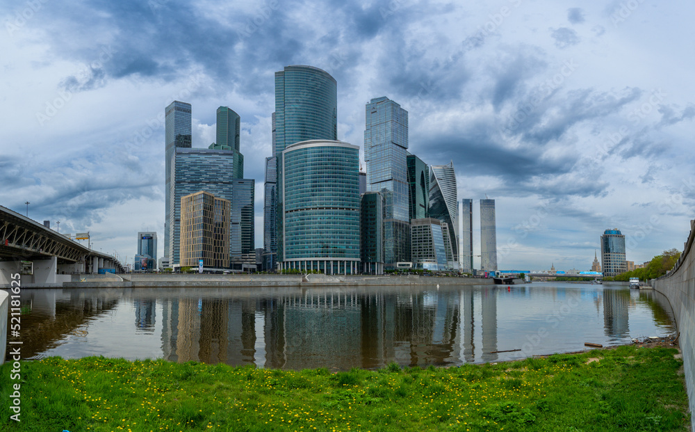 Fototapeta premium Skyscrapers of Moscow city - Moscow International Business Center in downtown of Moscow.