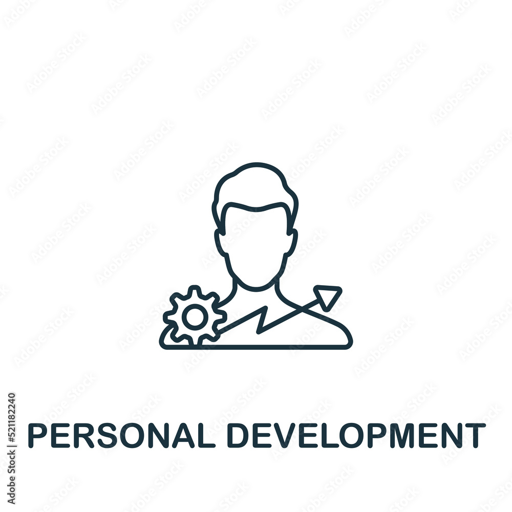 Personal Development icon. Monochrome simple Business Training icon for templates, web design and infographics
