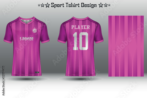 Football jersey mockup, soccer jersey mockup, cycling jersey mockup and sport jersey mockup with abstract geometric pattern Free Vector
